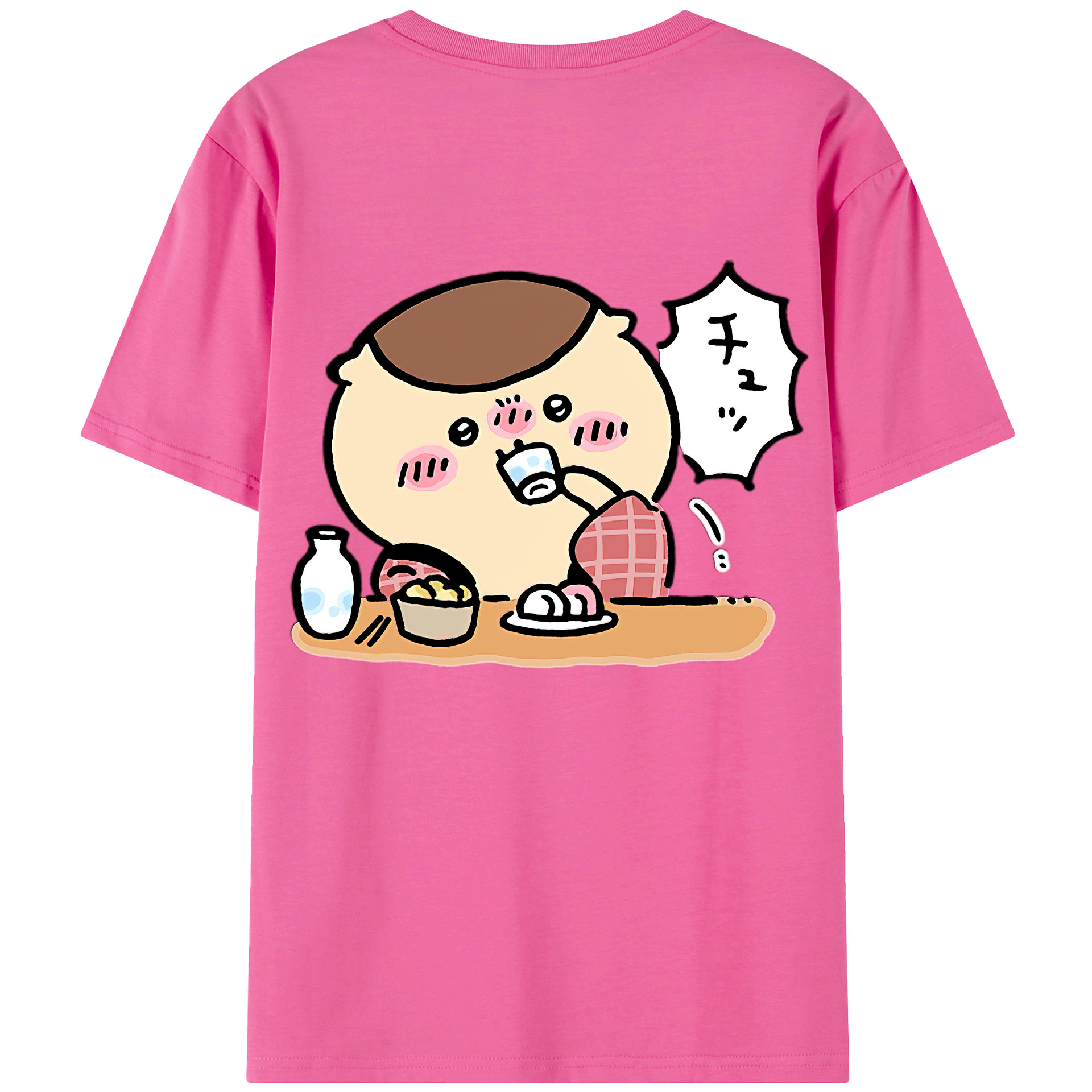 （画像用） ちいかわ くりまんじゅう Chii-kawa kuri manjū レディース半袖Tシャツ(バックプリント)